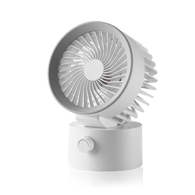 F87 USB rechargeable oscillating desktop fan white version