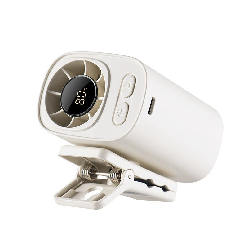 Off white clip-on portable fan product view