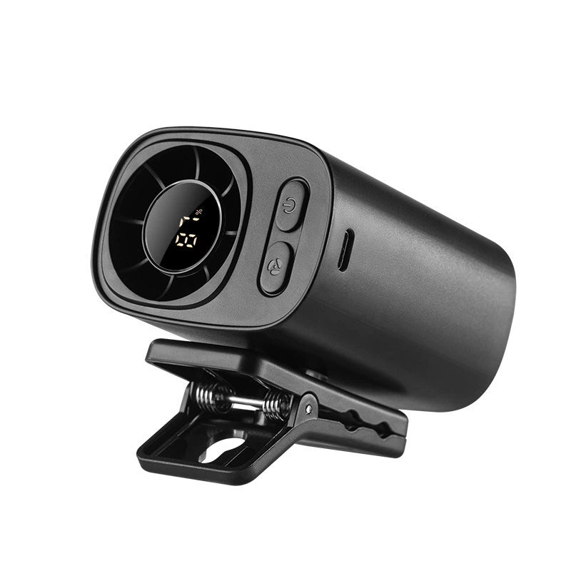Black clip-on portable fan product view