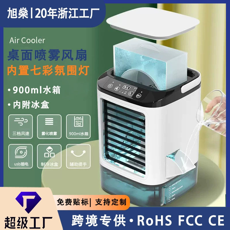Mini USB mist desktop fan product image 1