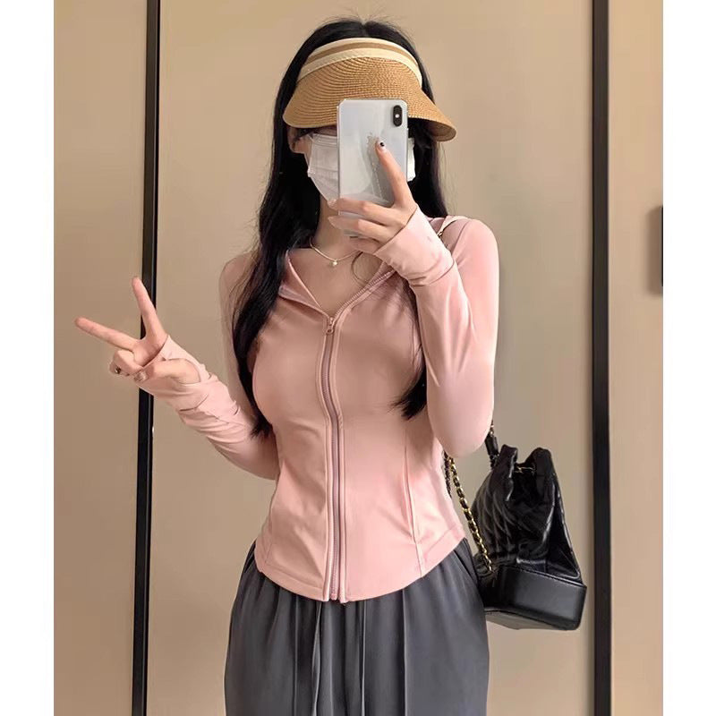 冰丝修身瑜伽防晒衣｜收腰轻薄防紫外线外套