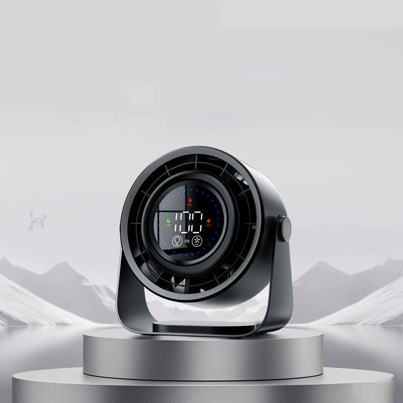 Graphite black rechargeable desktop air circulator fan