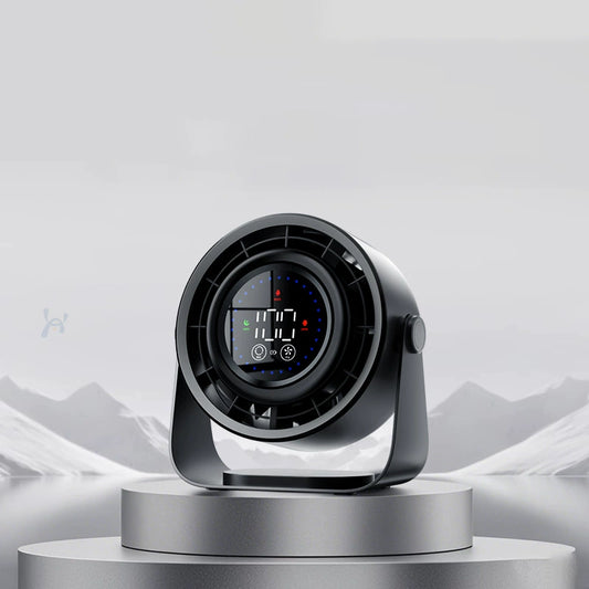 Graphite black rechargeable desktop air circulator fan